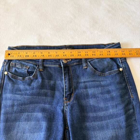 Judy Blue Jeans Dark Wash Straight Fit Stretch Y2K Preppy Classic Size 11/30 - Picture 12 of 12